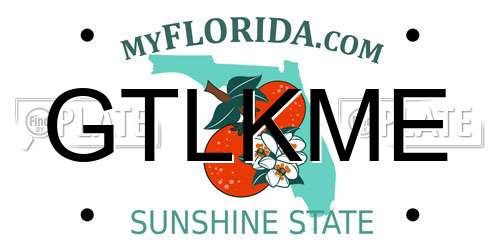 GTLKME Florida License Plate