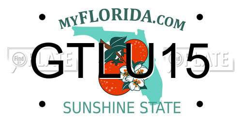 GTLU15 Florida License Plate