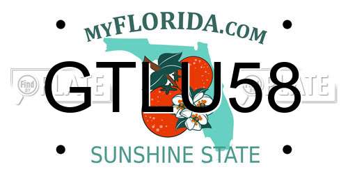 GTLU58 Florida License Plate