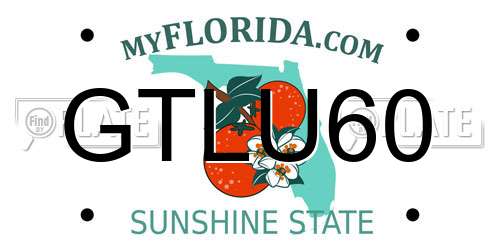 GTLU60 Florida License Plate