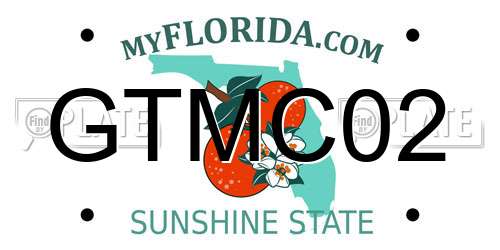 GTMC02 Florida License Plate