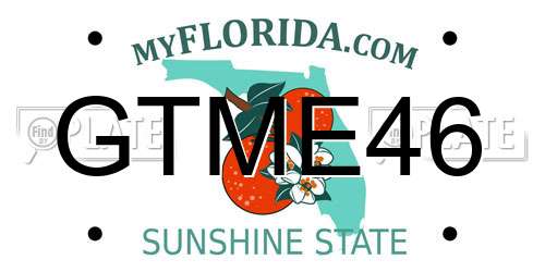 GTME46 Florida License Plate