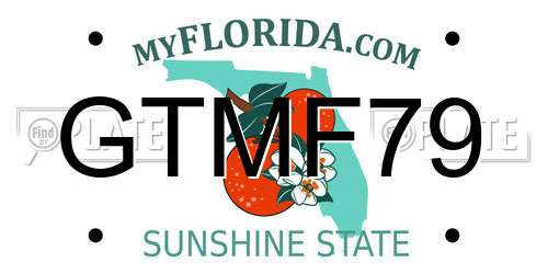 GTMF79 Florida License Plate