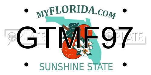GTMF97 Florida License Plate