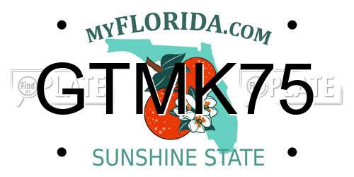 GTMK75 Florida License Plate