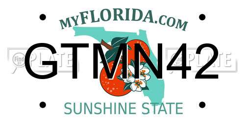 GTMN42 Florida License Plate