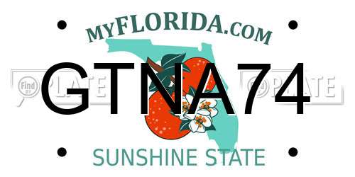 GTNA74 Florida License Plate