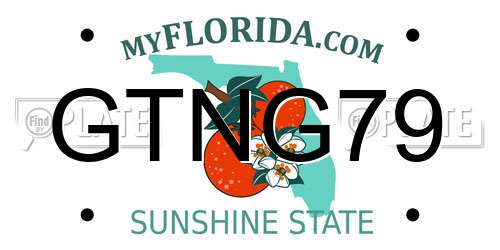 GTNG79 Florida License Plate