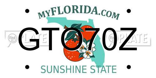 GTO70Z Florida License Plate