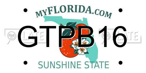 GTPB16 Florida License Plate
