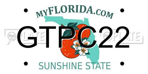 GTPC22 Florida License Plate
