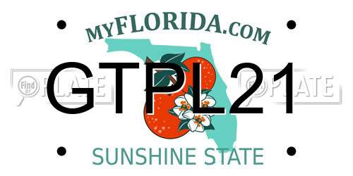 GTPL21 Florida License Plate