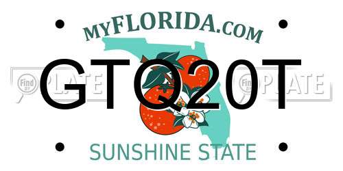 GTQ20T Florida License Plate