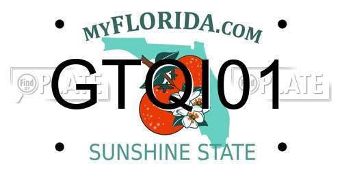 GTQI01 Florida License Plate
