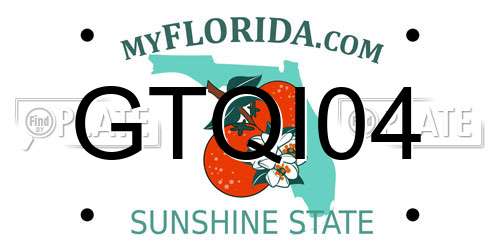 GTQI04 Florida License Plate