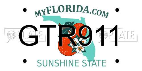 GTR911 Florida License Plate
