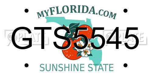GTS5545 Florida License Plate