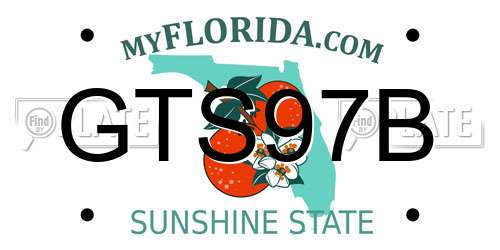 GTS97B Florida License Plate