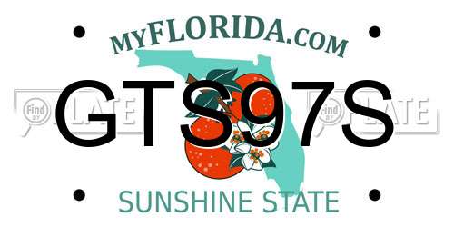 GTS97S Florida License Plate