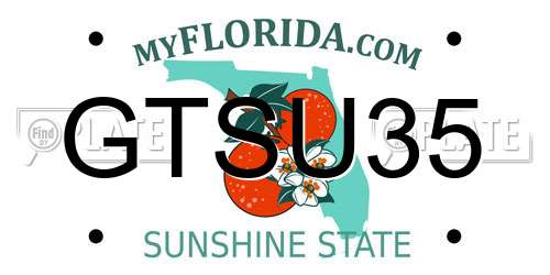 GTSU35 Florida License Plate