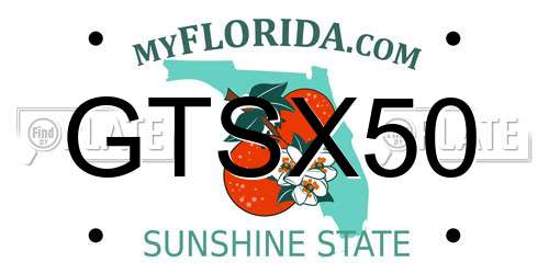 GTSX50 Florida License Plate