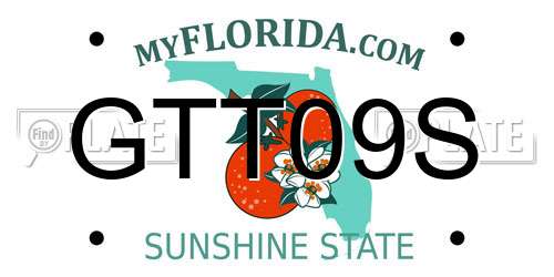GTT09S Florida License Plate