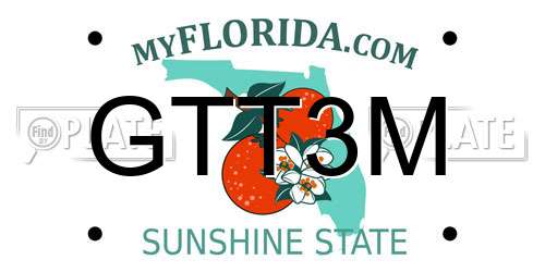 GTT3M Florida License Plate