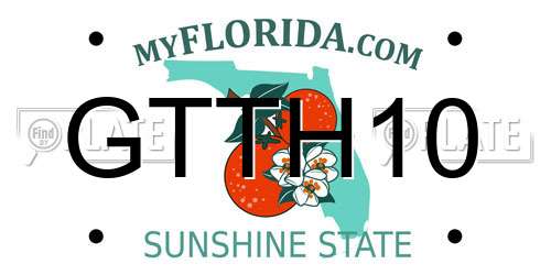 GTTH10 Florida License Plate