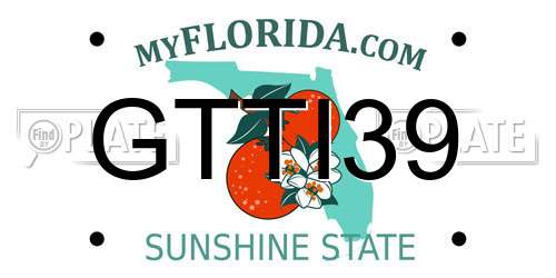 GTTI39 Florida License Plate