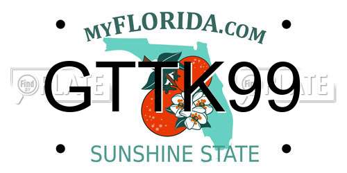 GTTK99 Florida License Plate