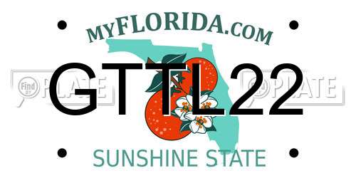 GTTL22 Florida License Plate