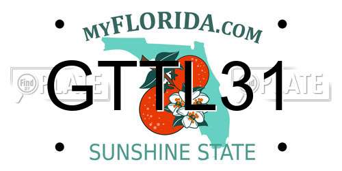 GTTL31 Florida License Plate