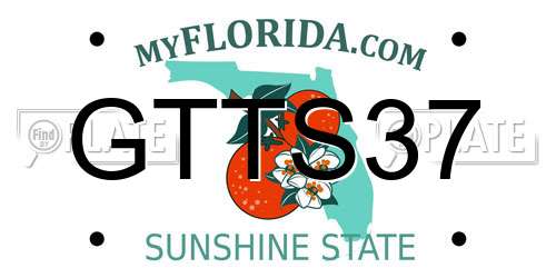 GTTS37 Florida License Plate