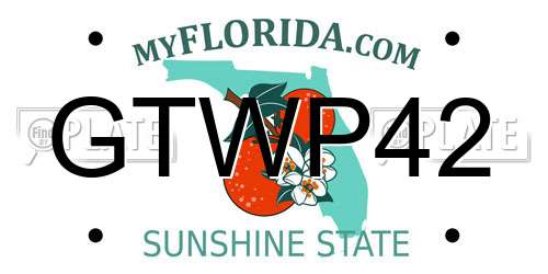 GTWP42 Florida License Plate