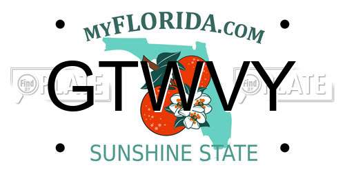 GTWVY Florida License Plate