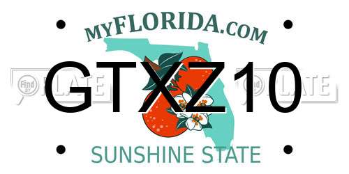 GTXZ10 Florida License Plate