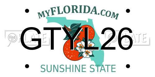 GTYL26 Florida License Plate