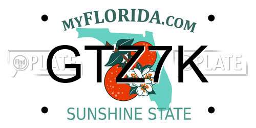 GTZ7K Florida License Plate
