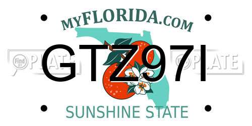 GTZ97I Florida License Plate