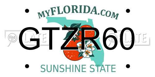 GTZR60 Florida License Plate