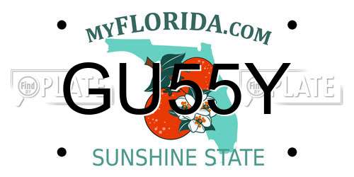 GU55Y Florida License Plate