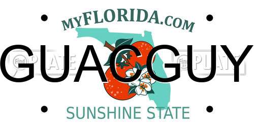 GUACGUY Florida License Plate