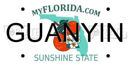 GUANYIN Florida License Plate