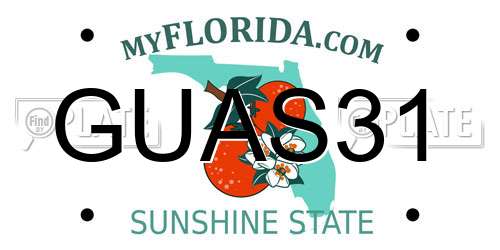 GUAS31 Florida License Plate