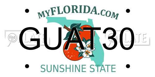 GUAT30 Florida License Plate