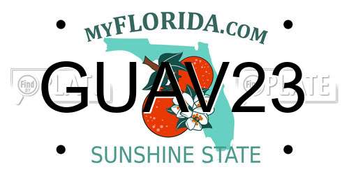 GUAV23 Florida License Plate