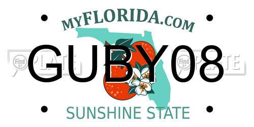 GUBY08 Florida License Plate