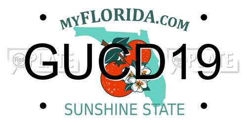 GUCD19 Florida License Plate
