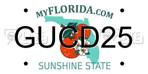 GUCD25 Florida License Plate