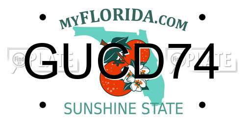 GUCD74 Florida License Plate